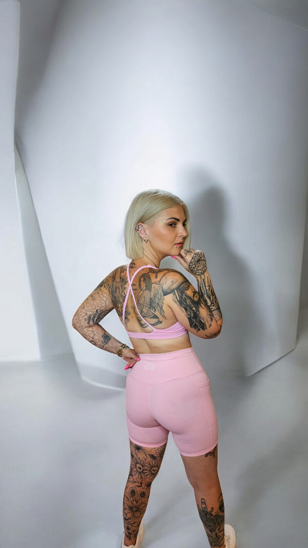 Bubblegum Pink bike shorts with pockets Was $51.95 now $25.95