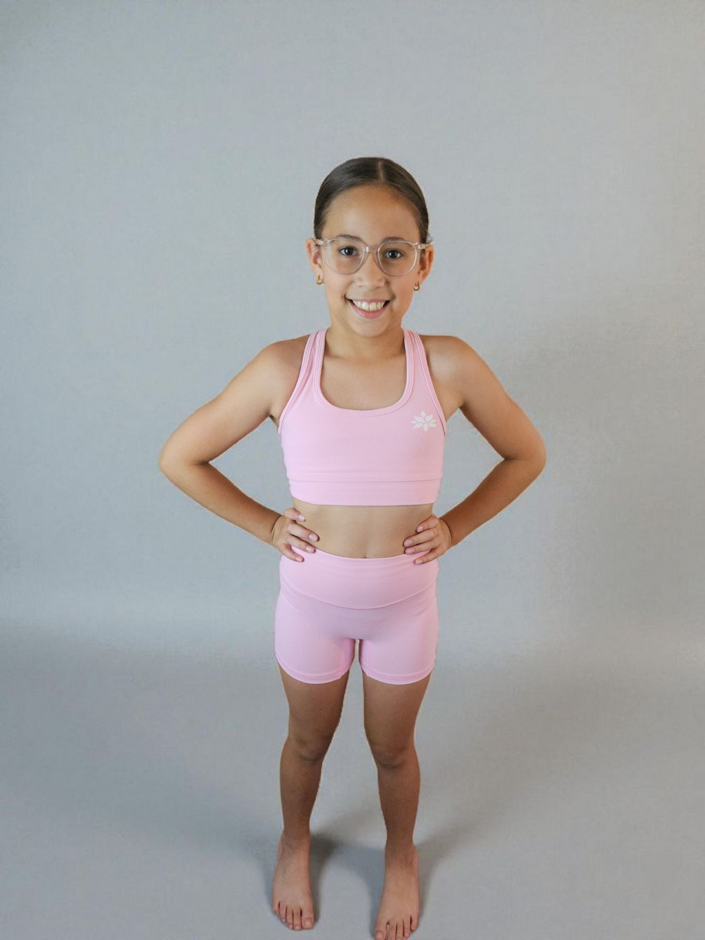 Bubblegum Pink Kids Crops